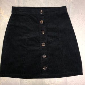 Black Button Skirt